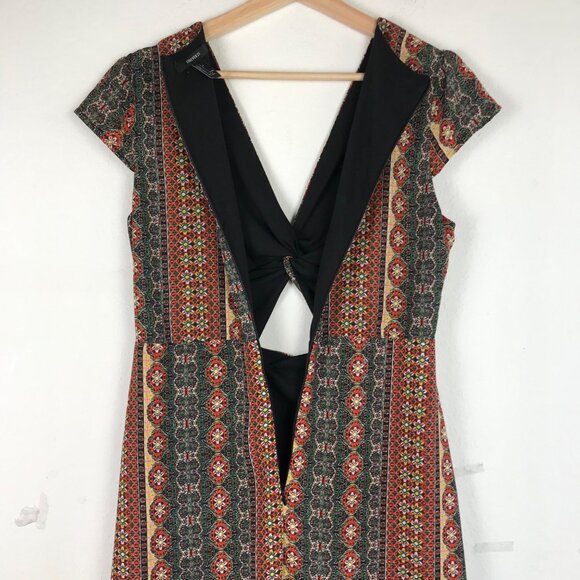 Forever 21 Floral Front Tie Boho Maxi Dress  Size Large - Picture 6 of 13